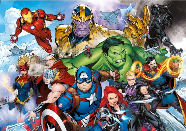 CLEMENTONI 104 el. super color Avengers 25718 [PUZZLE]