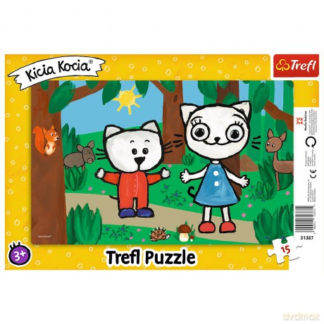 TREFL 15 el. ramkowe Kicia Kocia w lesie 31387 [PUZZLE]