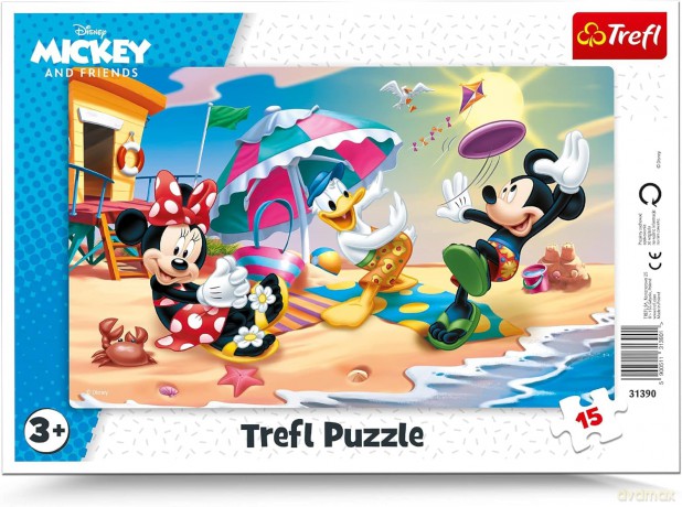 TREFL 15 el. ramkowe Zabawy na plaży Disney 31390 [PUZZLE]