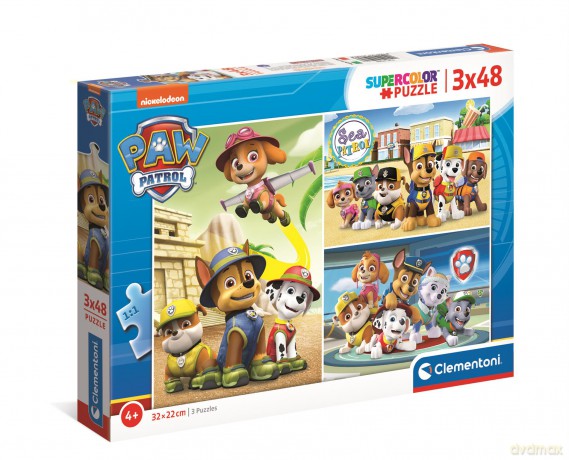 CLEMENTONI 3x48 super color Psi patrol 25262 [PUZZLE]