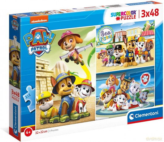 CLEMENTONI 3x48 super color Psi patrol 25262 [PUZZLE]