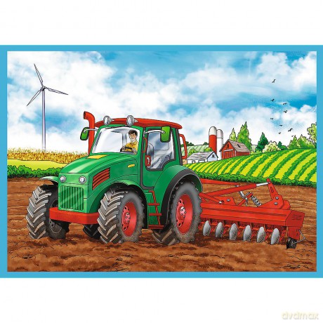 TREFL 4w1 (12, 15, 20, 24) Duże maszyny budowlane 34353 [PUZZLE]