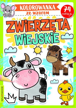 Zwierzęta wiejskie. Kolorowanka ze wzorem [KSIĄŻKA]