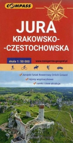 Mapa turystyczna - Jura Krakowsko-Częstochowska
