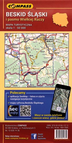 Mapa turystyczna B. Śląski i pas. Wielkiej Raczy 1:50 000