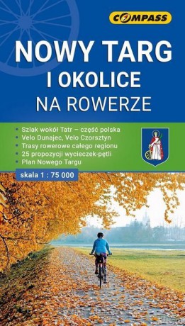 Mapa turystyczna Nowy Targ i okolice na rowerze 1:75 000