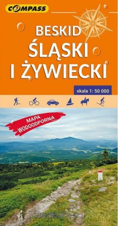 Mapa turystyczna wodoodporna B. Śląski i Żywiecki 1:50 000