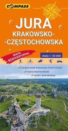 Mapa turystyczna wodoodporna Jura Krakowsko-Częstochowska