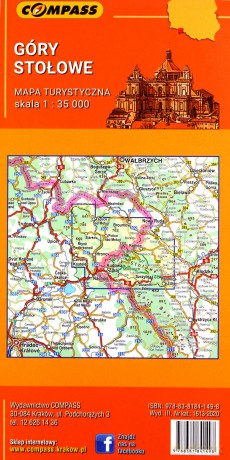 Mapa turystyczna wodoodporna Góry Stołowe 1:35 000