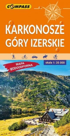 Mapa turystyczna wodoodporna Karkonosze, Góry Izerskie