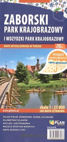 Mapa turystyczna - Zaborski Park Krajobrazowy 1:25 000