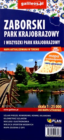 Mapa turystyczna - Zaborski Park Krajobrazowy 1:25 000