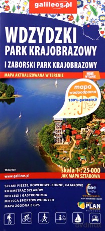 Mapa turystyczna - Zaborski Park Krajobrazowy 1:25 000
