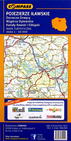 Mapa turystyczna - Pojezierze Iławskie 1:50 000