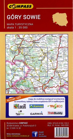 Mapa turystyczna Góry Sowie 1:35 000