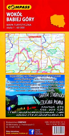 Mapa turystyczna Wokół Babiej Góry 1:60 000