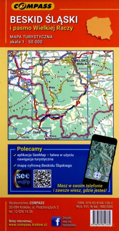 Mapa wodoodporna B. Śląski i pasmo Wiekiej Raczy