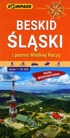 Mapa wodoodporna B. Śląski i pasmo Wiekiej Raczy