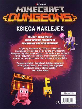 Minecraft Dungeons. Księga naklejek - Craig Jelley [KSIĄŻKA]