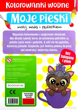 Moje pieski. Malowanka wodna [KSIĄŻKA]