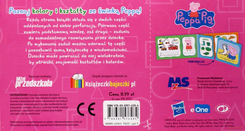 Świnka Peppa. Wiem i ja! Zam kolory i kształty [KSIĄŻKA]