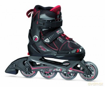 Fila - Rollerblades - X-One - Combo Set Pink (35-38): Fila X-One Combo 3 Set G Girls' Inline Skates With Protection Pads And Helmet Multi-Coloured Wei/Pink L