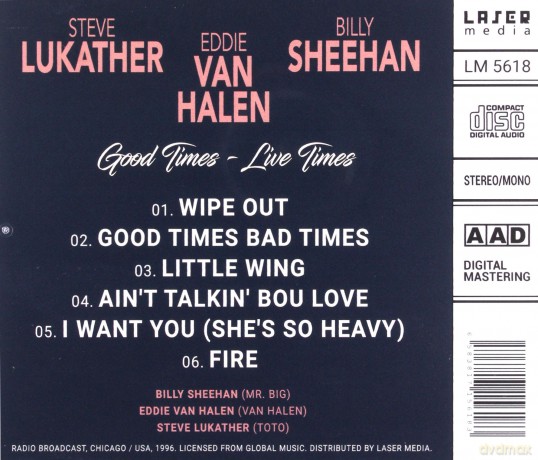Eddie Van Halen, Billy Sheehan, Steve Lukather: Good Times - Live Times 1996 [CD]
