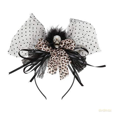 Headdress Copricapo Teschio E Fiocco Beige