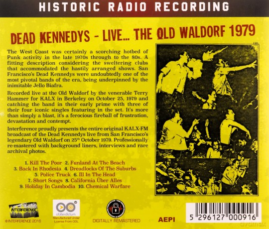 Dead Kennedys: LiveThe Old Walford 1979 [CD]