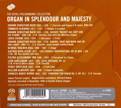 Organ in Splendour and Majesty [SACD]