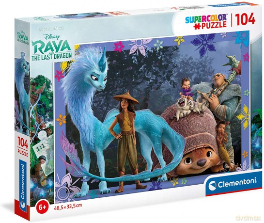 CLEMENTONI 104 el. super color Raya i ostatni smok 27156 [PUZZLE]