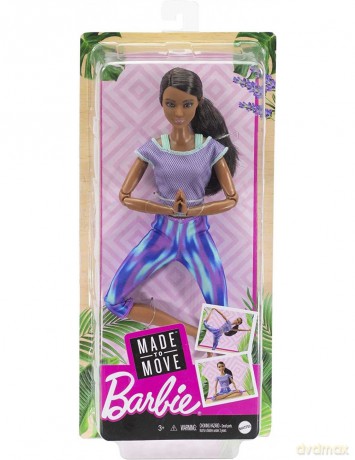 Lalka Barbie Made to Move Kwiecisty Niebieski strój