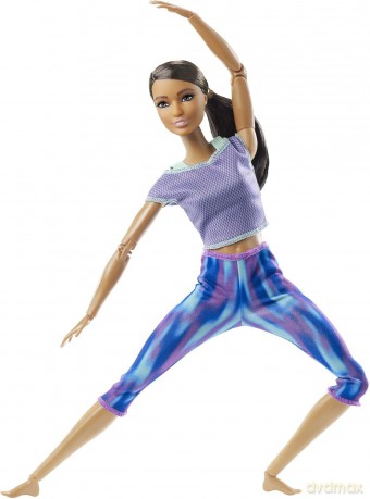 Lalka Barbie Made to Move Kwiecisty Niebieski strój