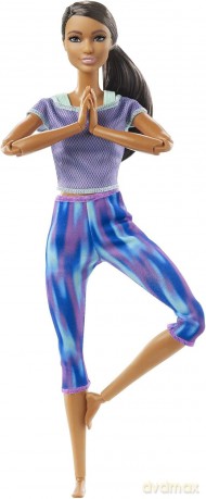 Lalka Barbie Made to Move Kwiecisty Niebieski strój