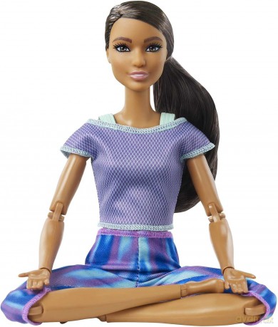 Lalka Barbie Made to Move Kwiecisty Niebieski strój