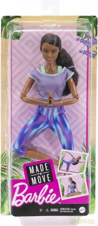 Lalka Barbie Made to Move Kwiecisty Niebieski strój