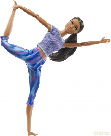 Lalka Barbie Made to Move Kwiecisty Niebieski strój