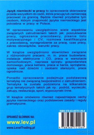 Język niemiecki w pracy Rozmówki niemieckie [KSIĄŻKA]