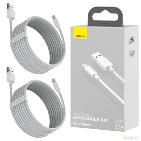 BASEUS 2x Kabel USB - Lightning 2.4A 1.5m