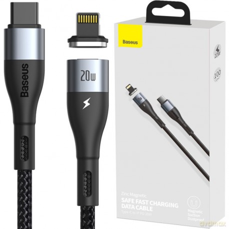 BASEUS Kabel magnetyczny USB-C do lightning 20W 1m