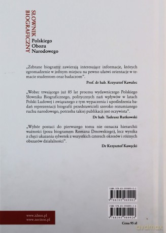 Słownik biograficzny polskiego obozu narodowego (Tom 1) - Krzysztof Kawęcki [KSIĄŻKA]