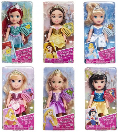 Disney Princess mini lalki 15 cm + grzebień 1 sztuka (wysyłka losowa)