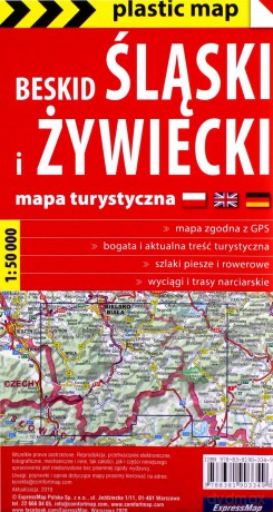 Plastic map Beskid Śląski i Żywiecki