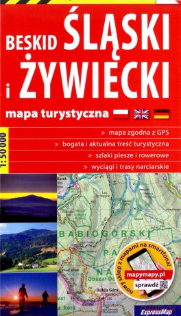 Plastic map Beskid Śląski i Żywiecki