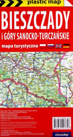 Plastic map Bieszczady i Góry Sanocko...