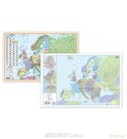 Podkładka na biurko - Mapa polit. i kodowa Europa [KSIĄŻKA]