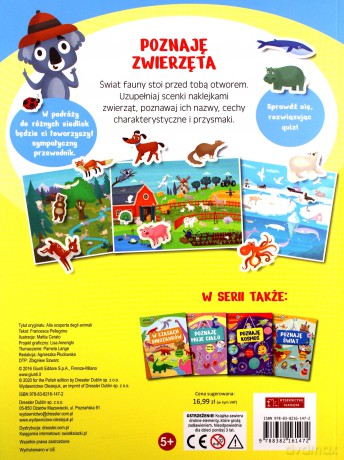 Poznaję zwierzęta. Szukam naklejek [KSIĄŻKA]