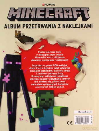 Album przetrwania z naklejkami. Minecraft - Craig Jelley, Stephanie Milton [KSIĄŻKA]