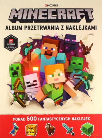 Album przetrwania z naklejkami. Minecraft - Craig Jelley, Stephanie Milton [KSIĄŻKA]