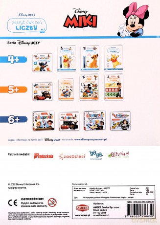 Disney uczy Miki Zeszyt ćwiczeń Liczby UDZ-9302 [KSIĄŻKA]